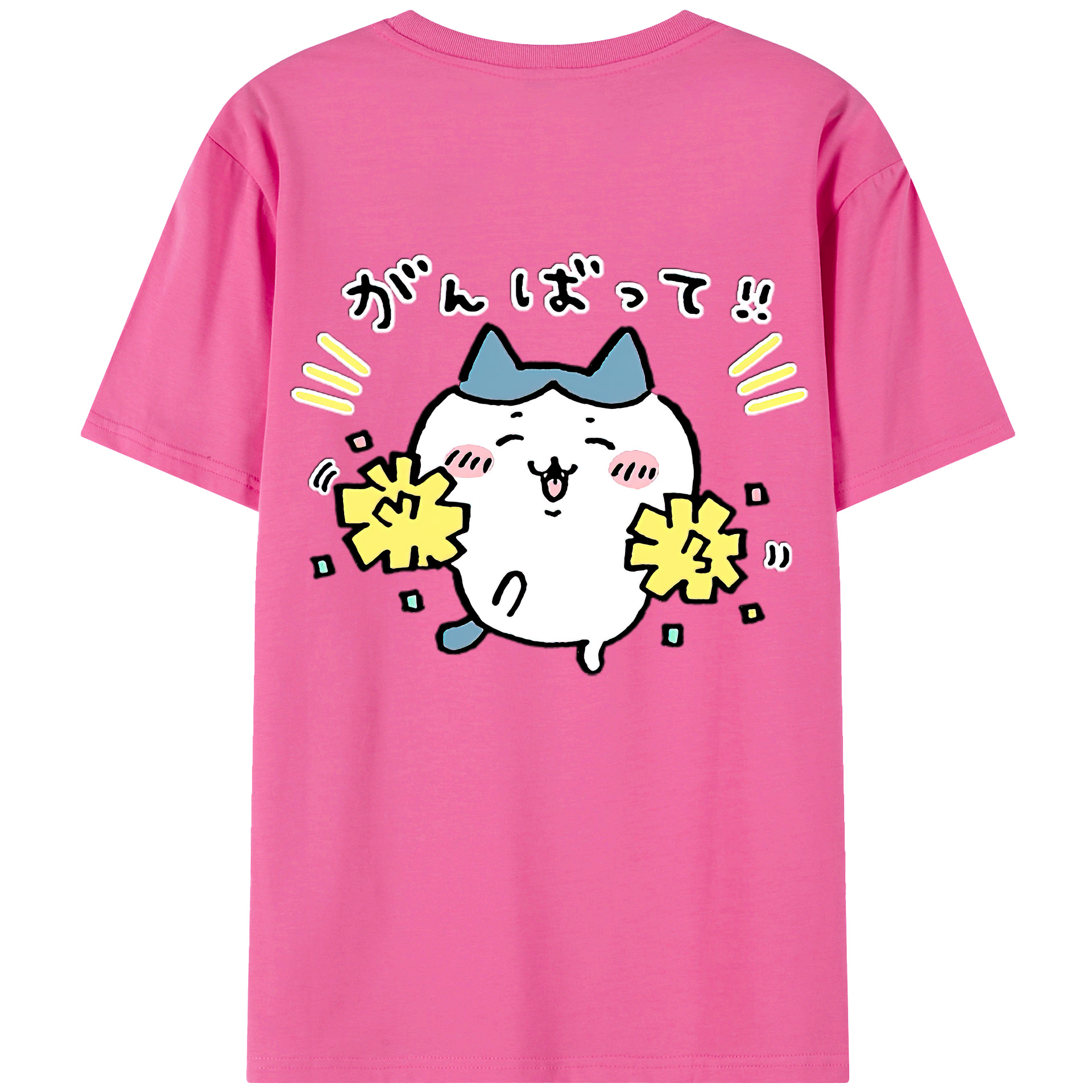 （画像用） ちいかわ ハチワレ Chii-kawa hachiware レディース半袖Tシャツ(バックプリント)